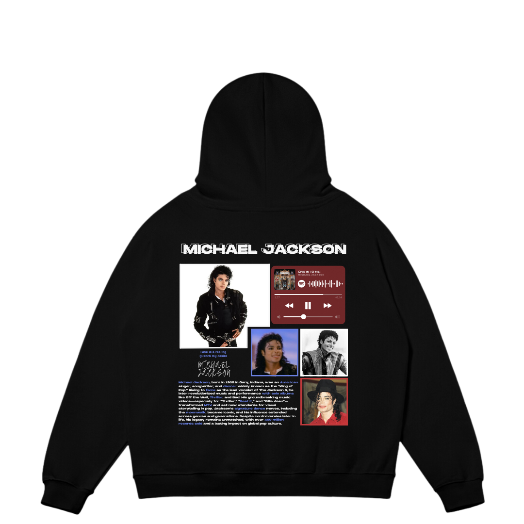 VISTELLA™ Kişiye Özel Oversize Micheal Jackson Hoodie
