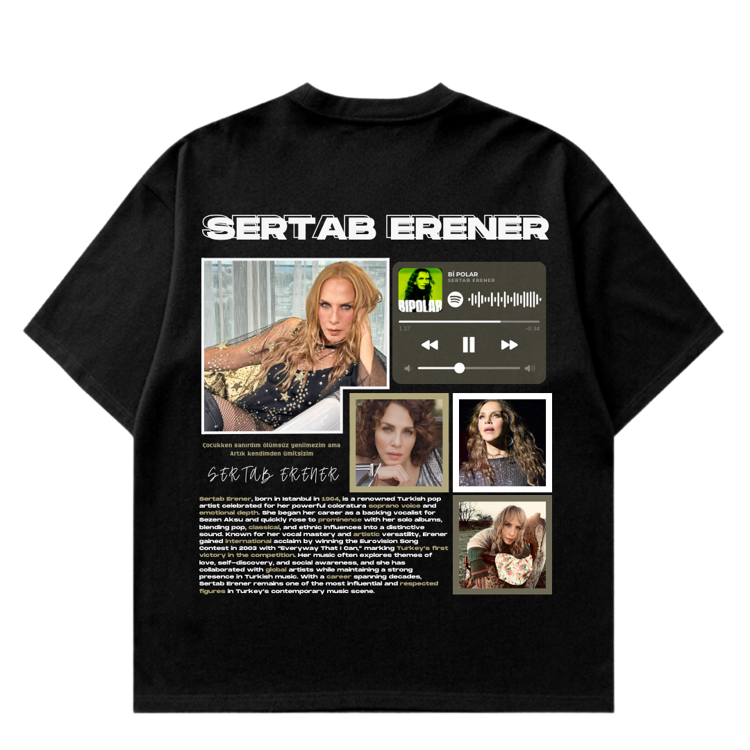 VISTELLA™ Kişiye Özel Oversize Sertab Erener T-shirt
