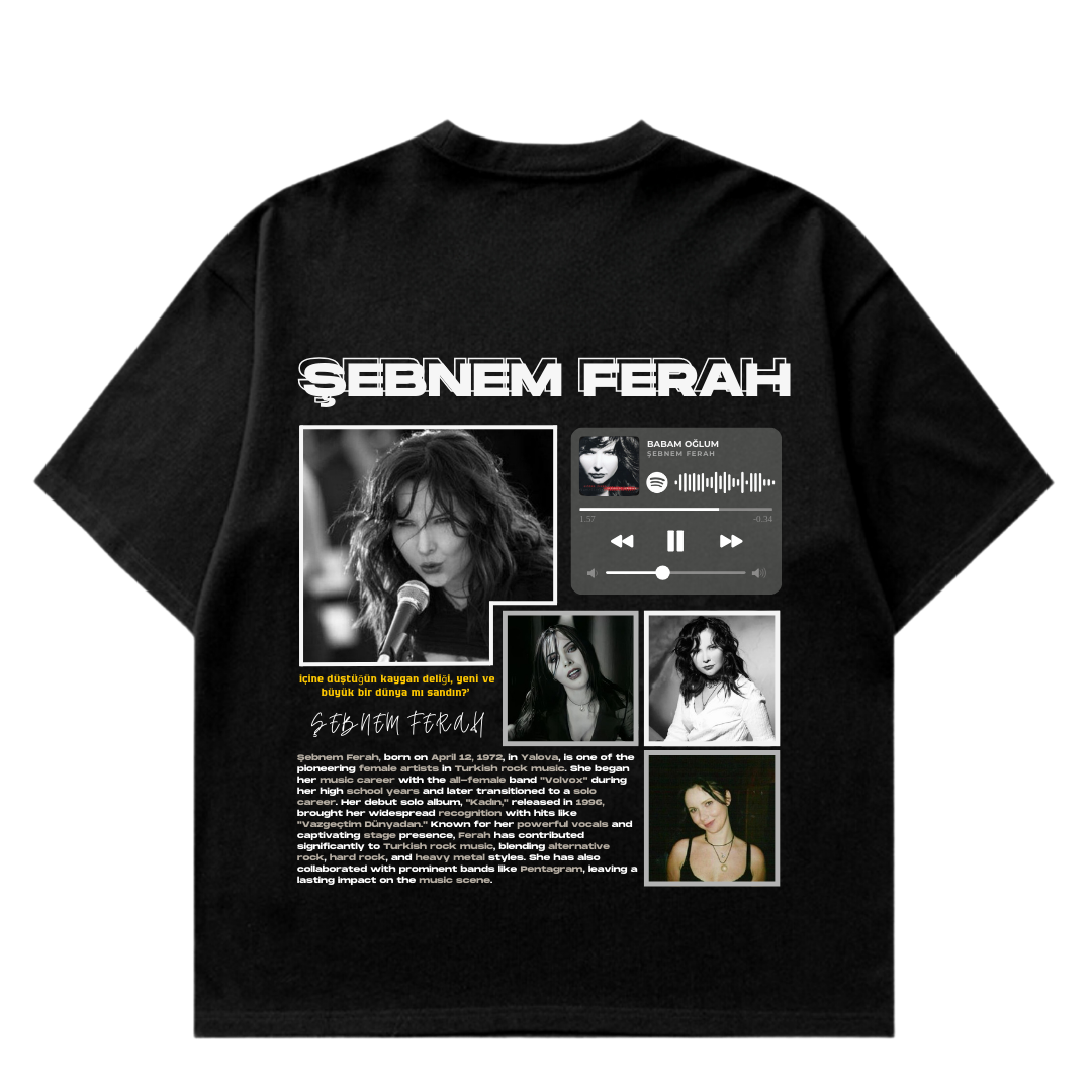 VISTELLA™ Kişiye Özel Oversize Şebnem Ferah T-shirt