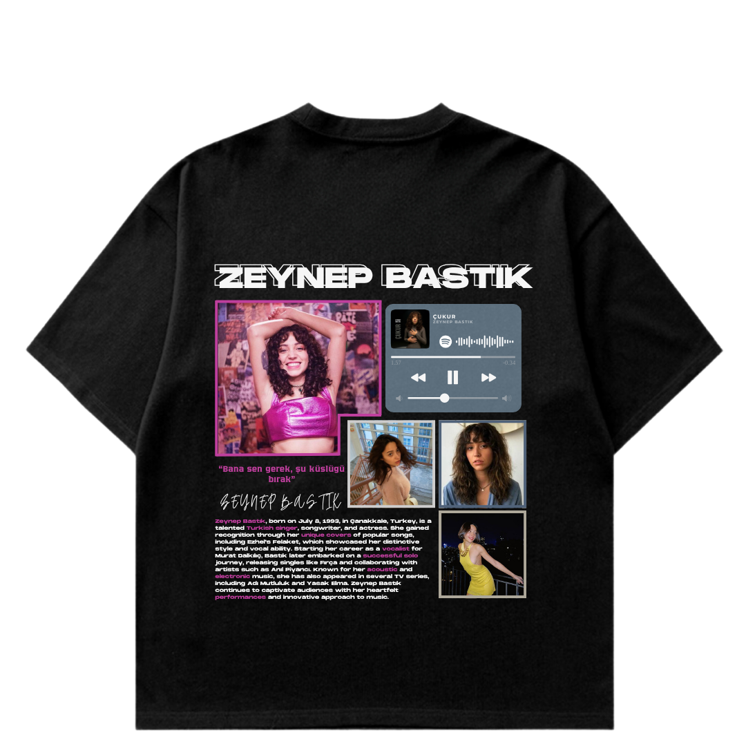 VISTELLA™ Kişiye Özel Oversize Zeynep Bastık T-shirt