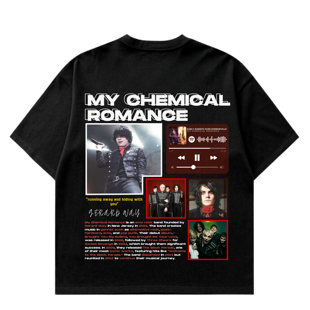 VISTELLA™ Kişiye Özel Oversize My Chemical Romance T-shirt