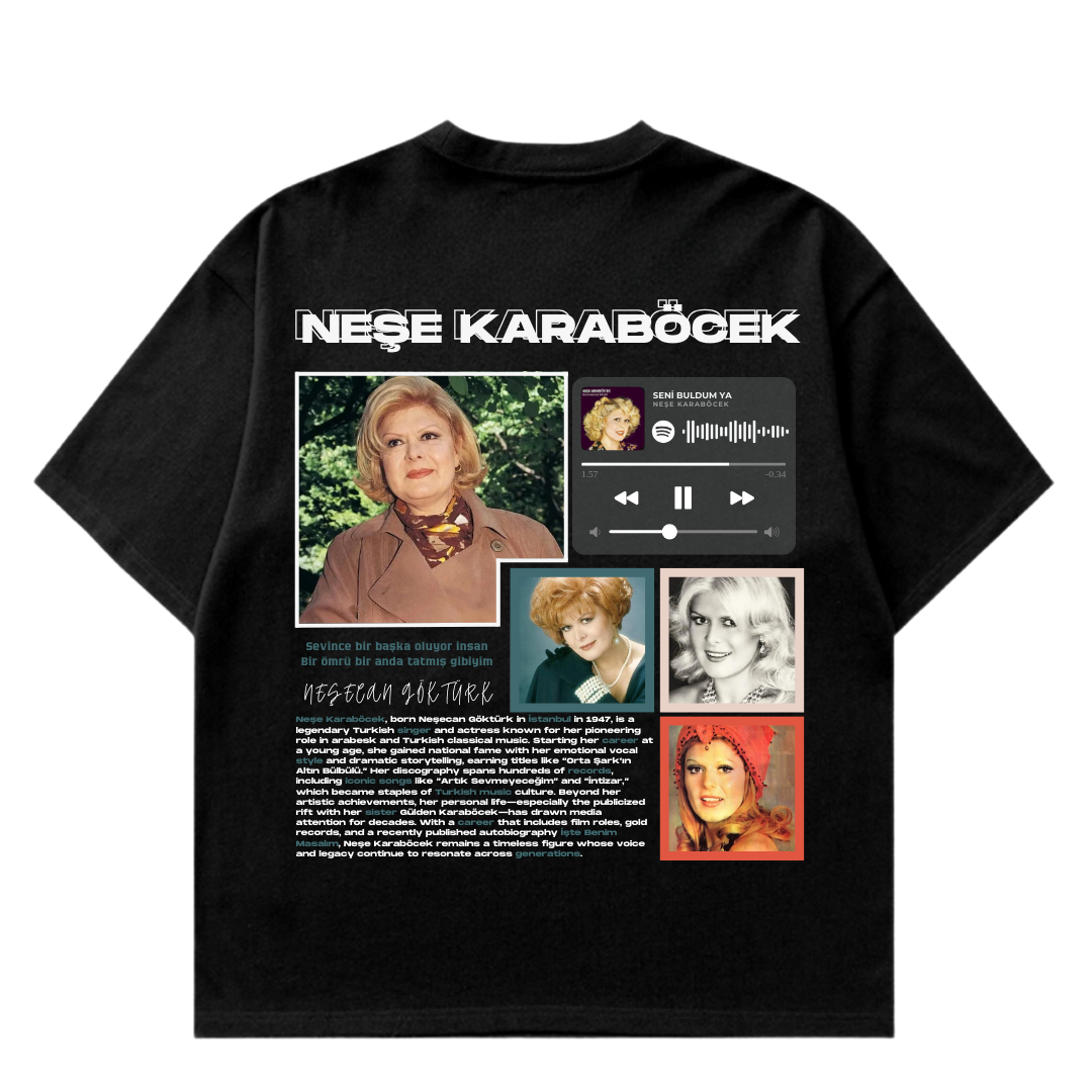 VISTELLA™ Kişiye Özel Oversize Neşe Karaböcek T-shirt