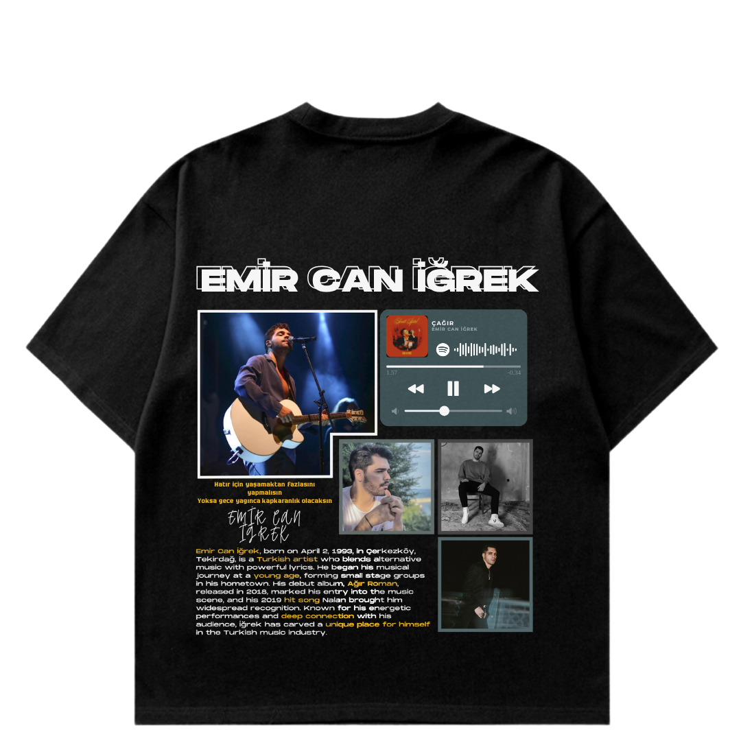 VISTELLA™ Kişiye Özel Oversize Emir Can İğrek T-shirt