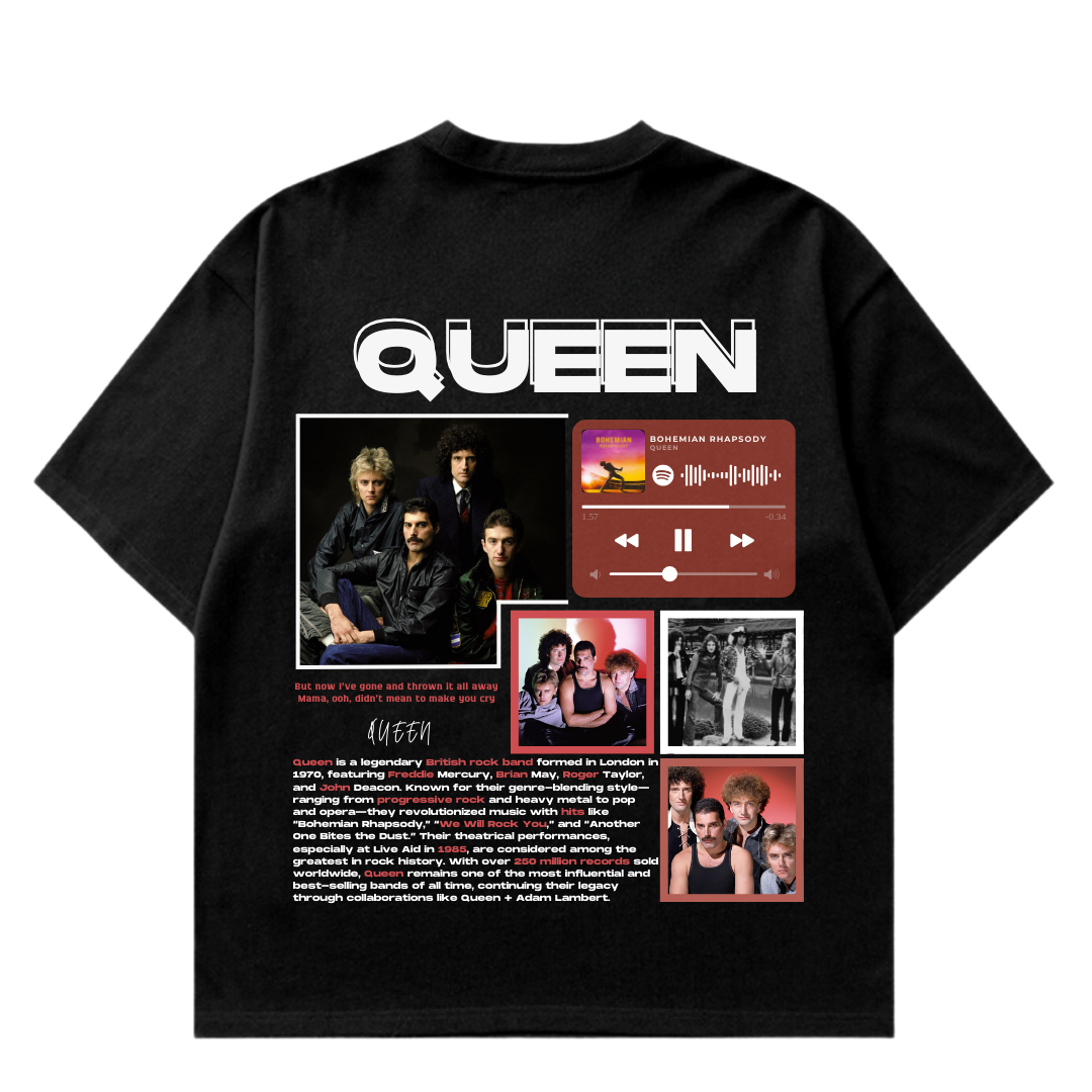 VISTELLA™ Kişiye Özel Oversize Queen T-shirt