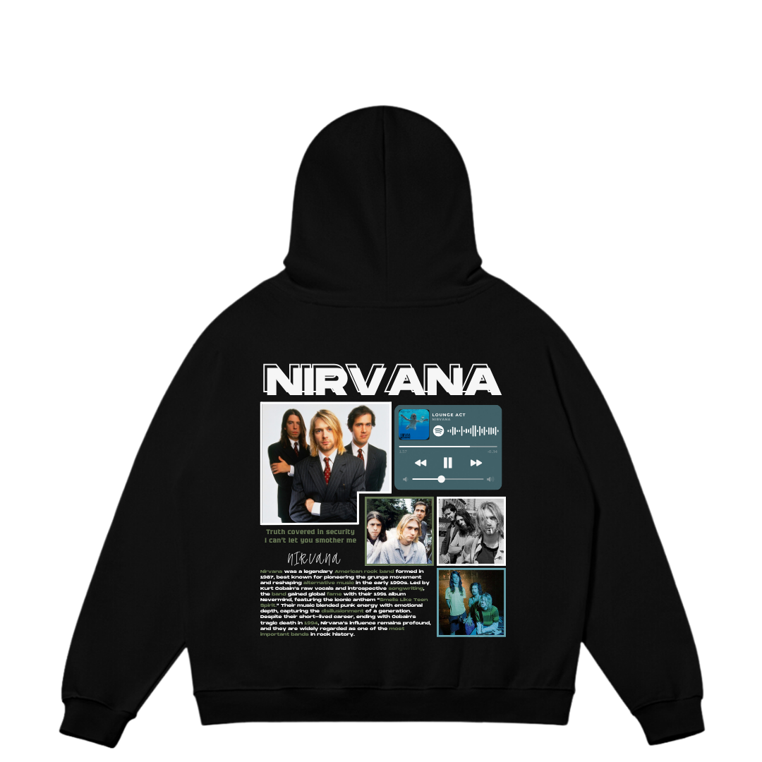 VISTELLA™ Kişiye Özel Oversize Nirvana Hoodie