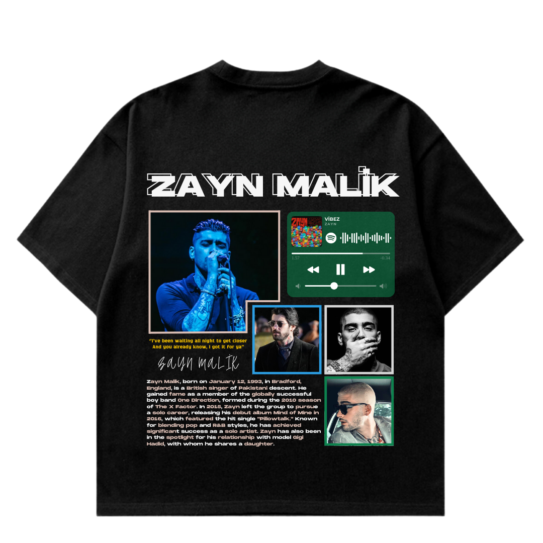 VISTELLA™ Kişiye Özel Oversize Zayn T-shirt