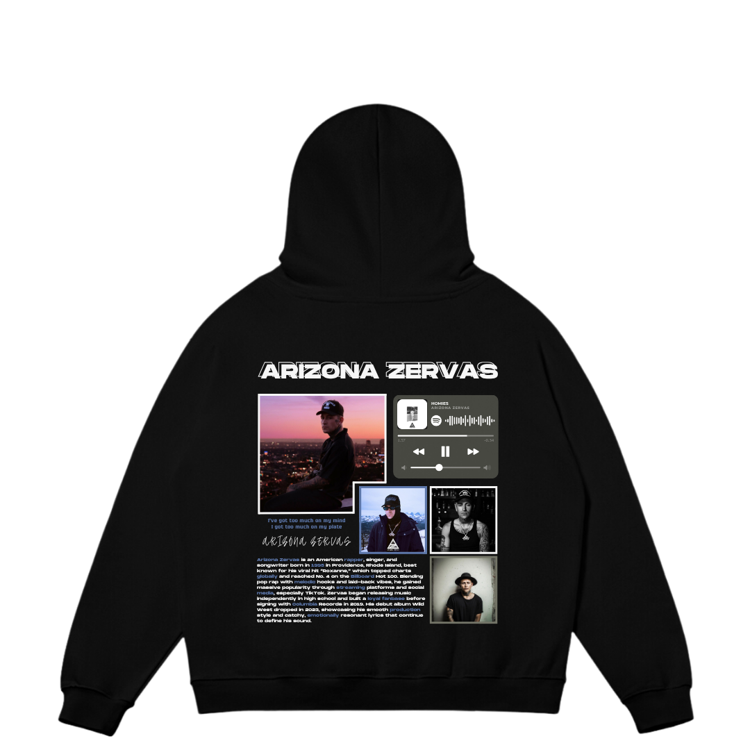 VISTELLA™ Kişiye Özel Oversize Arizona Zervas Hoodie