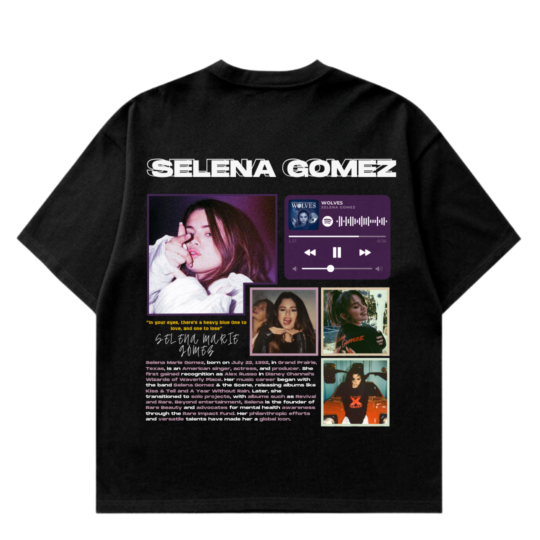 VISTELLA™ Kişiye Özel Oversize Selena Gomez T-shirt
