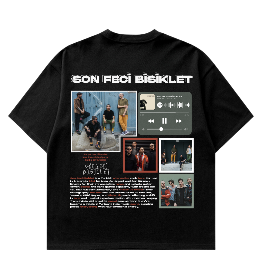 VISTELLA™ Kişiye Özel Oversize Son Feci Bisiklet T-shirt
