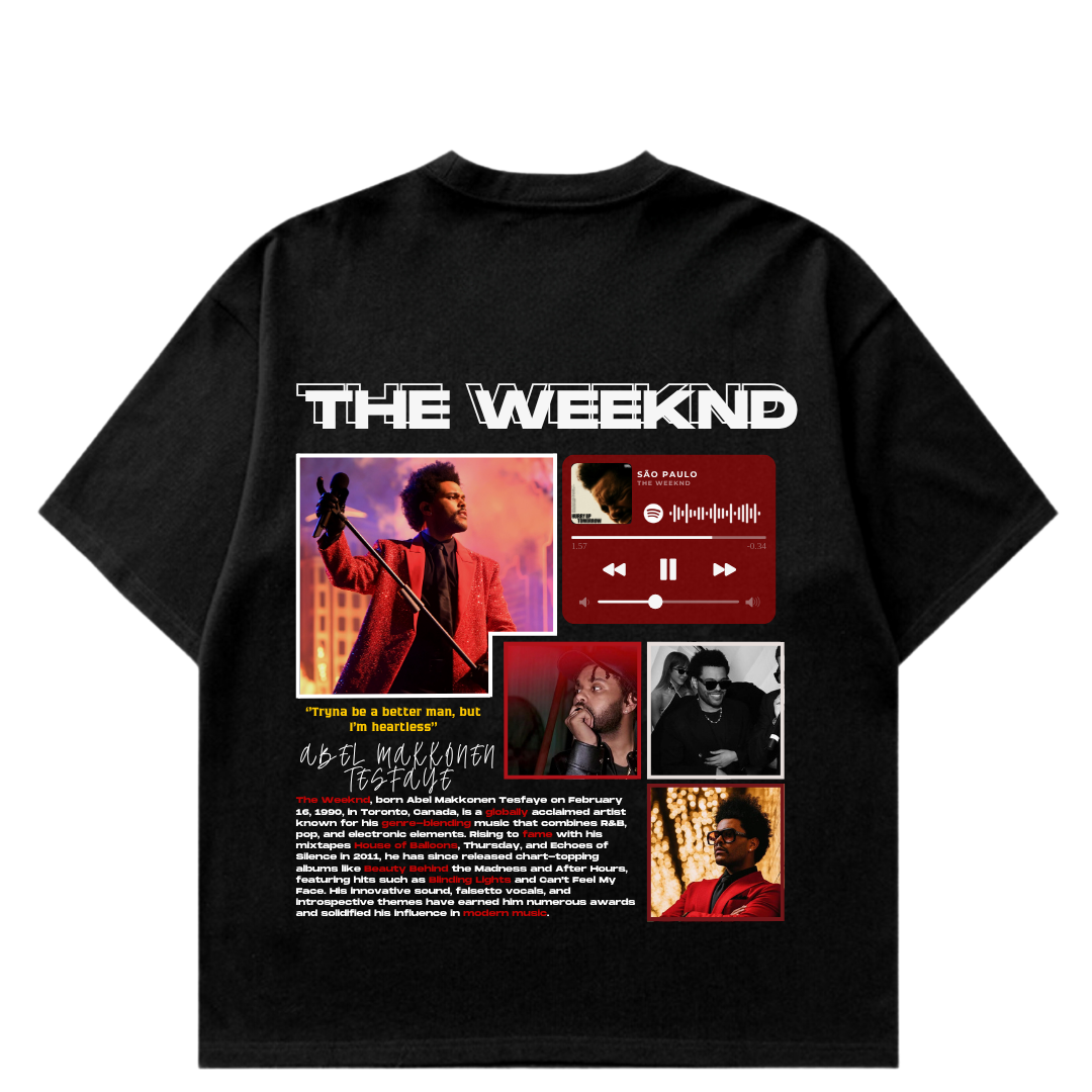 VISTELLA™ Kişiye Özel Oversize The Weeknd T-shirt