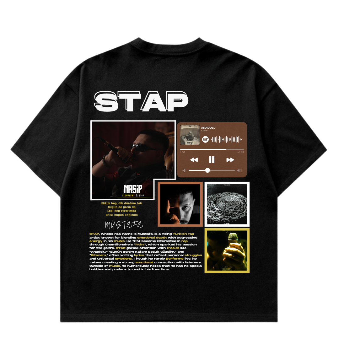 VISTELLA™ Kişiye Özel Oversize Stap T-shirt
