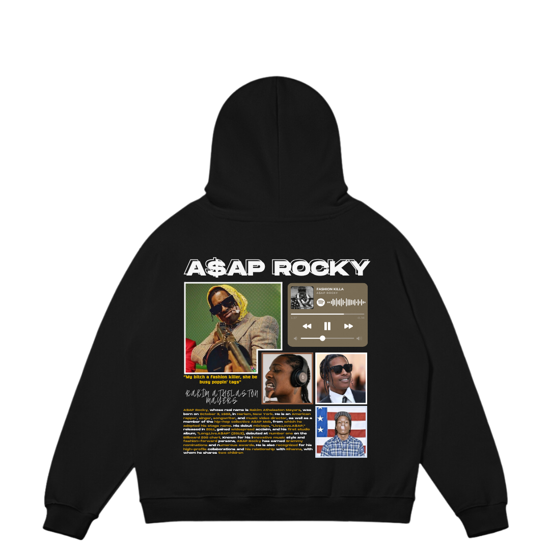 VISTELLA™ Kişiye Özel Oversize A$ap Rocky Hoodie