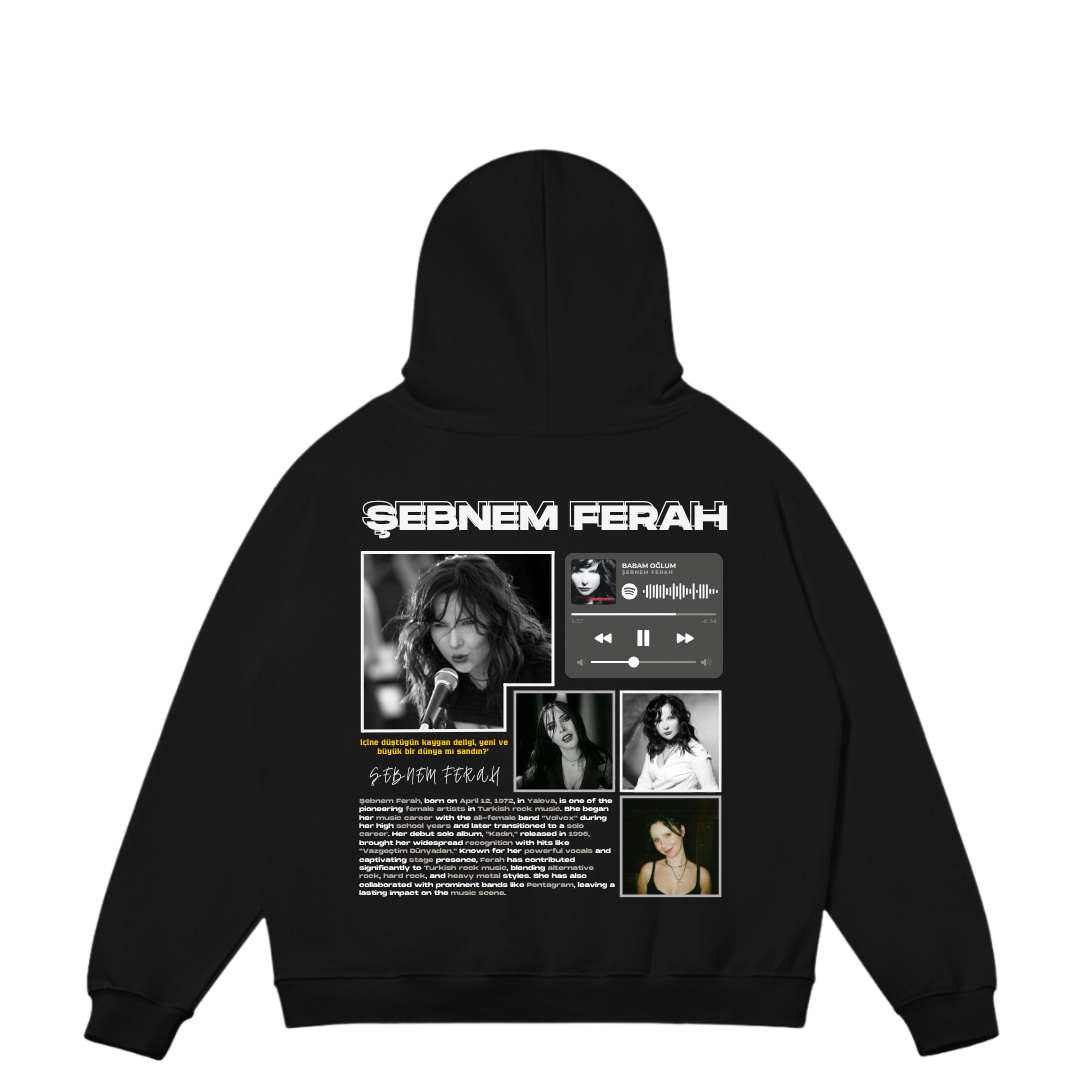 VISTELLA™ Kişiye Özel Oversize Şebnem Ferah Hoodie