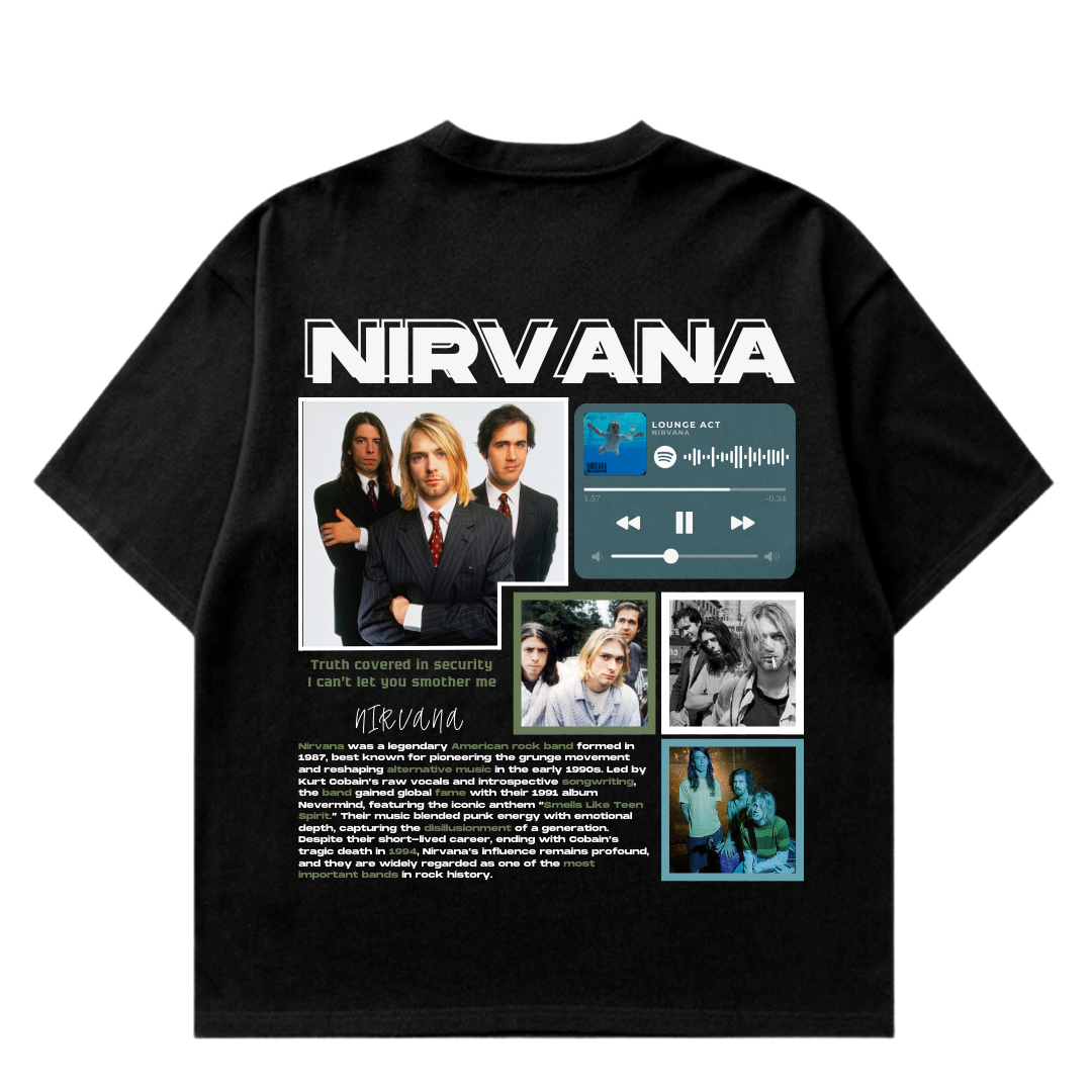 VISTELLA™ Kişiye Özel Oversize Nirvana T-shirt