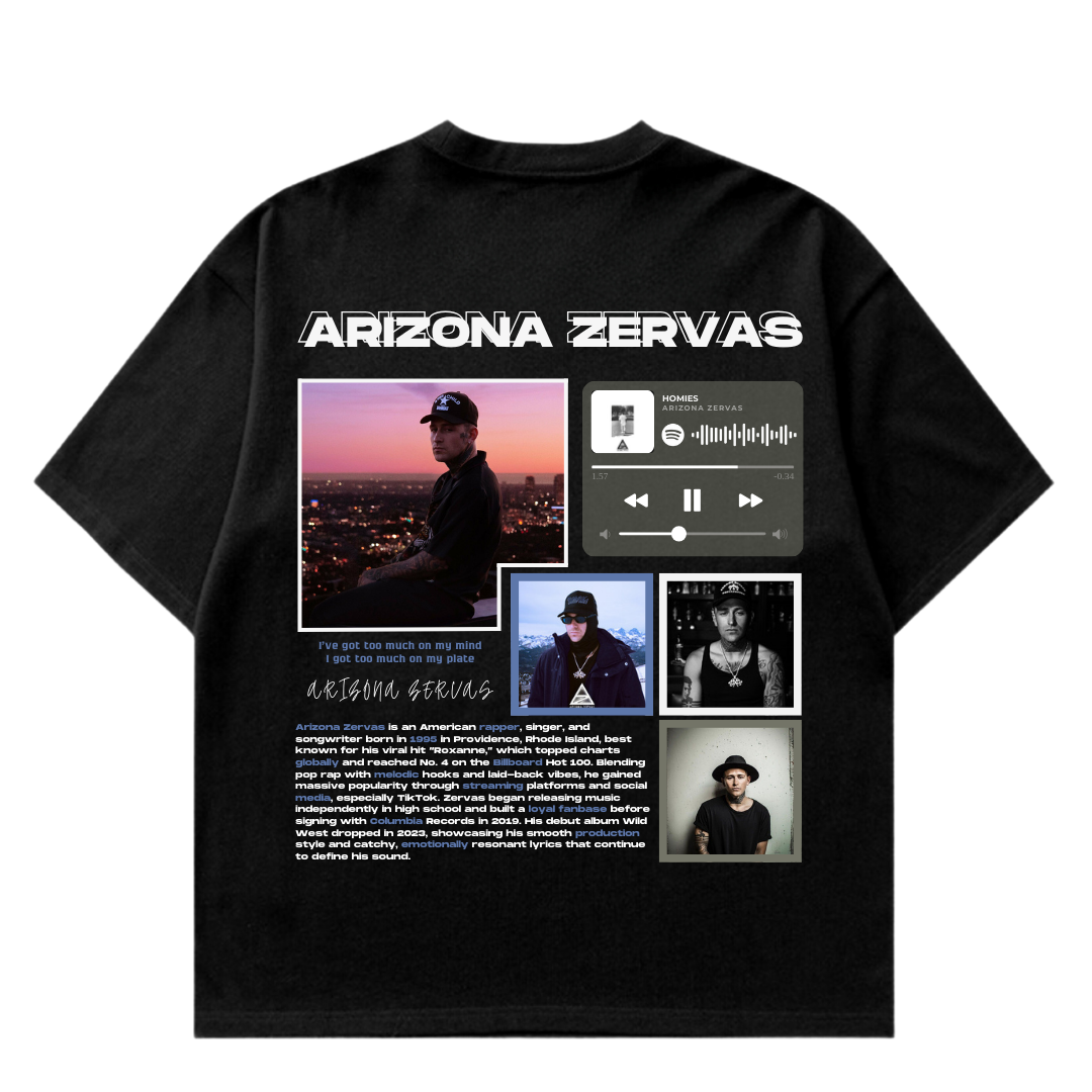 VISTELLA™ Kişiye Özel Oversize Arizona Zervas T-shirt