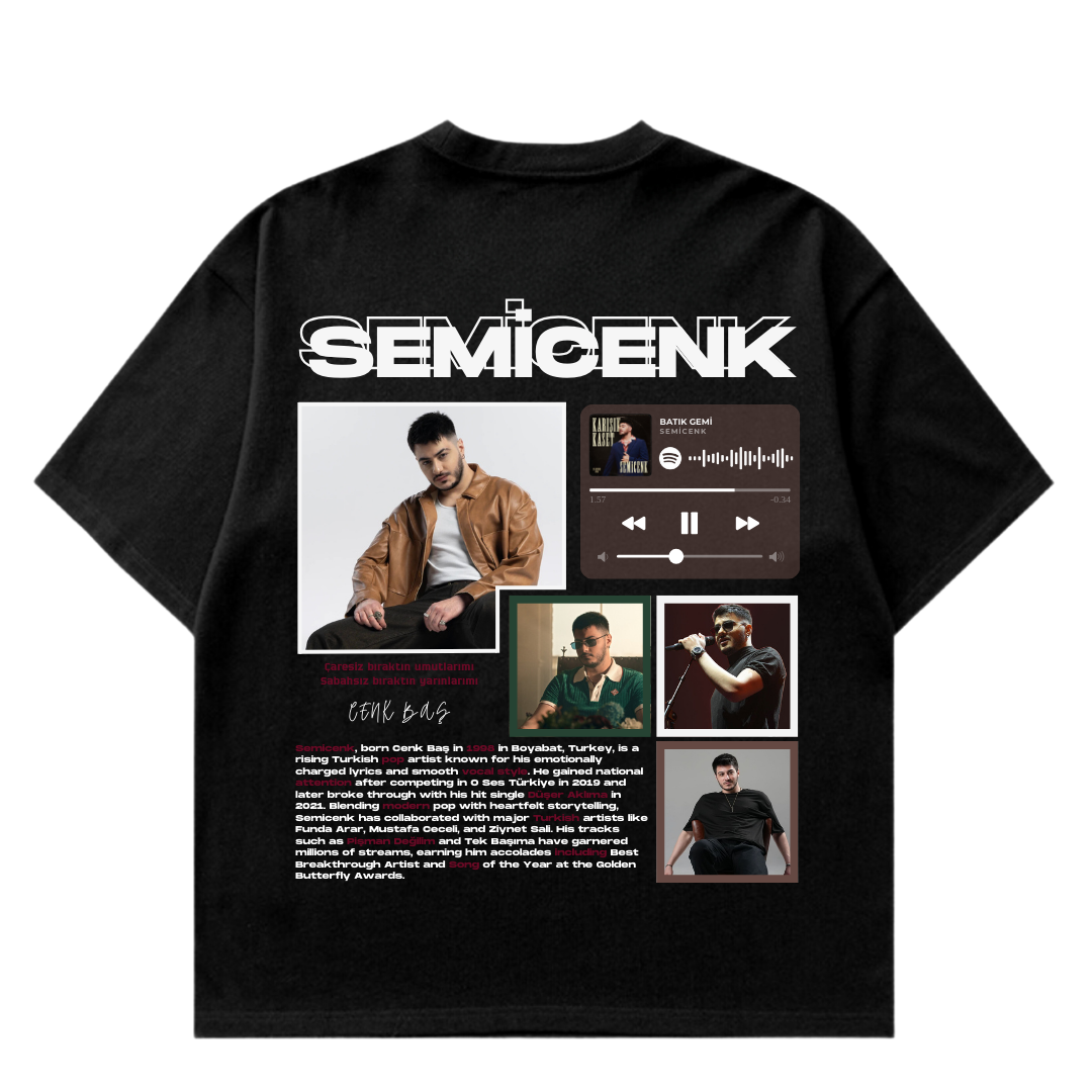 VISTELLA™ Kişiye Özel Oversize Semicenk T-shirt