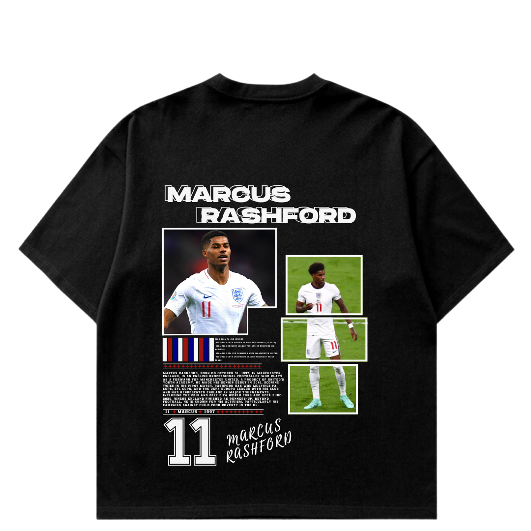 VISTELLA™ Kişiye Özel Oversize Marcus Rashford T-shirt