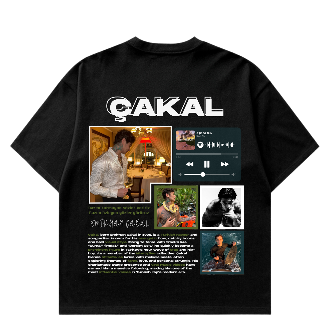VISTELLA™ Kişiye Özel Oversize Çakal T-shirt