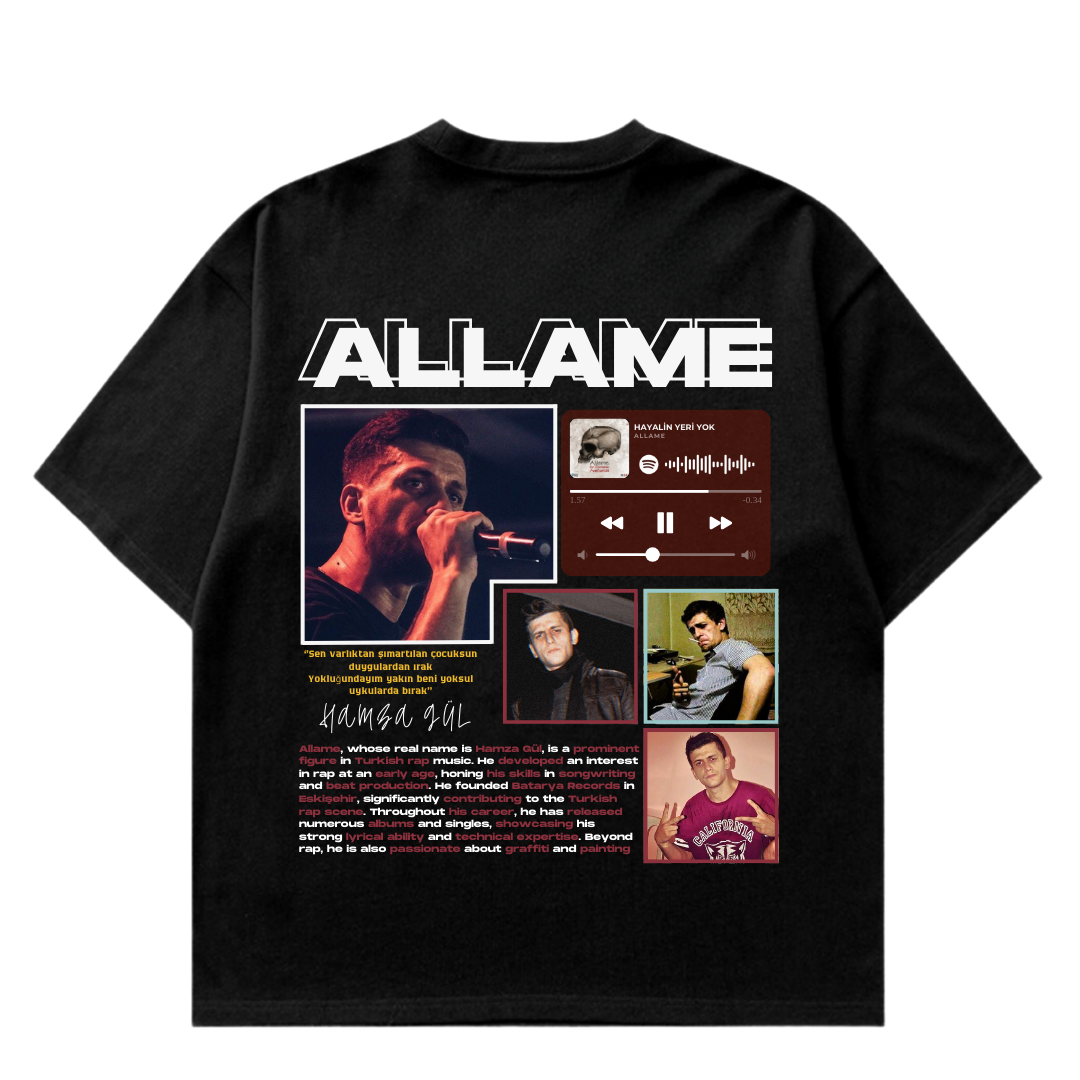 VISTELLA™ Kişiye Özel Oversize Allame T-shirt