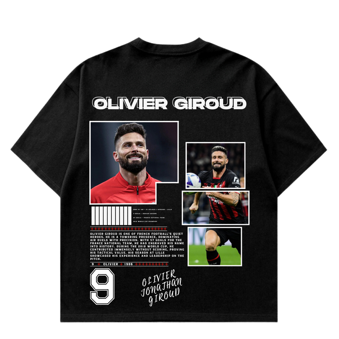 VISTELLA™ Kişiye Özel Oversize Olivier Giroud T-shirt