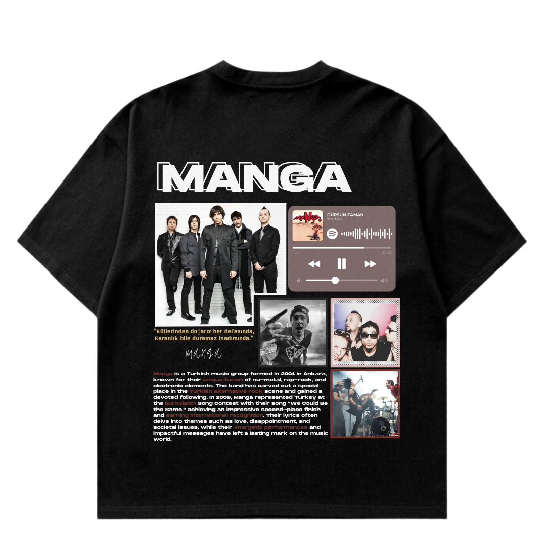 VISTELLA™ Kişiye Özel Oversize Manga T-shirt