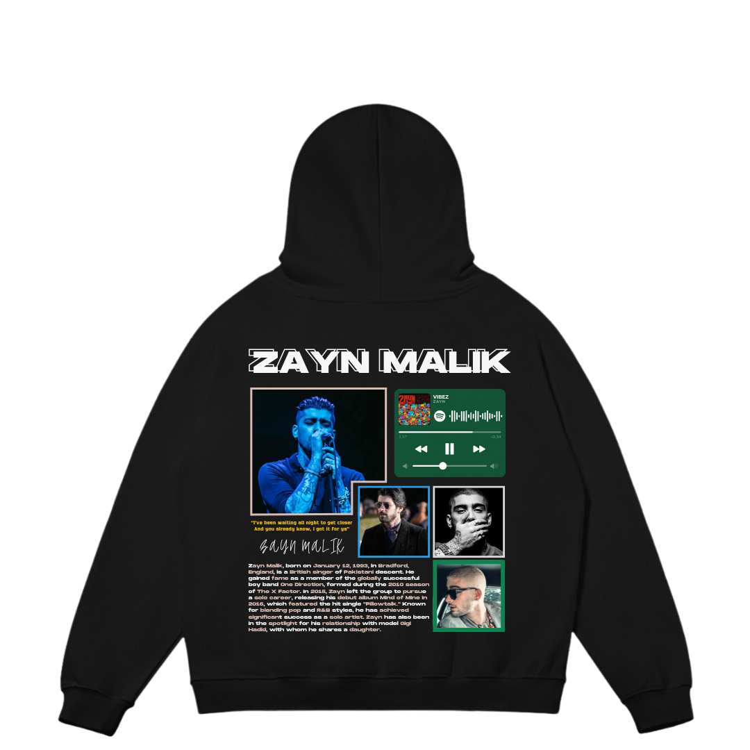 VISTELLA™ Kişiye Özel Oversize Zayn Malik Hoodie