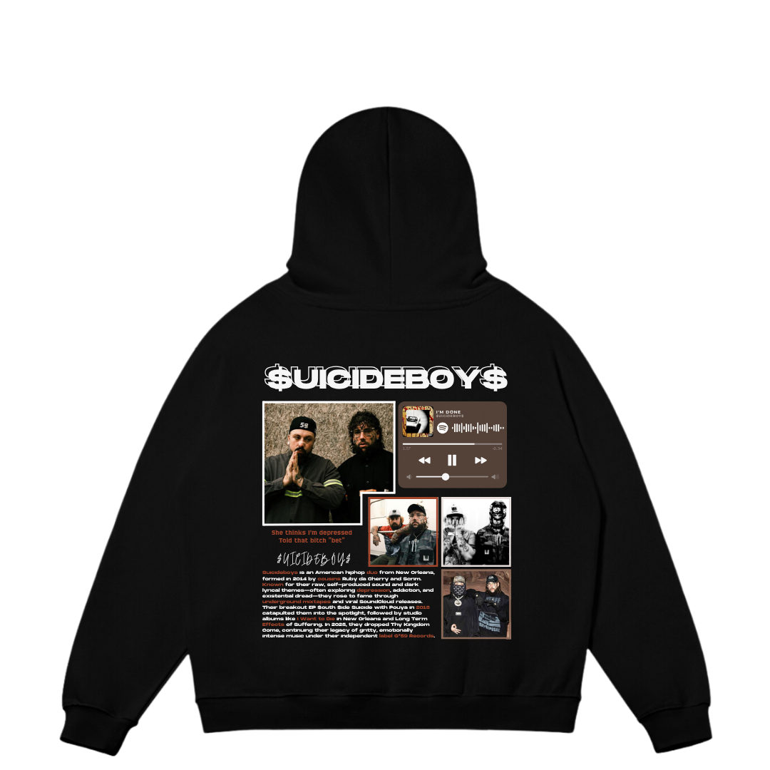 VISTELLA™ Kişiye Özel Oversize $uicideboy$ Hoodie