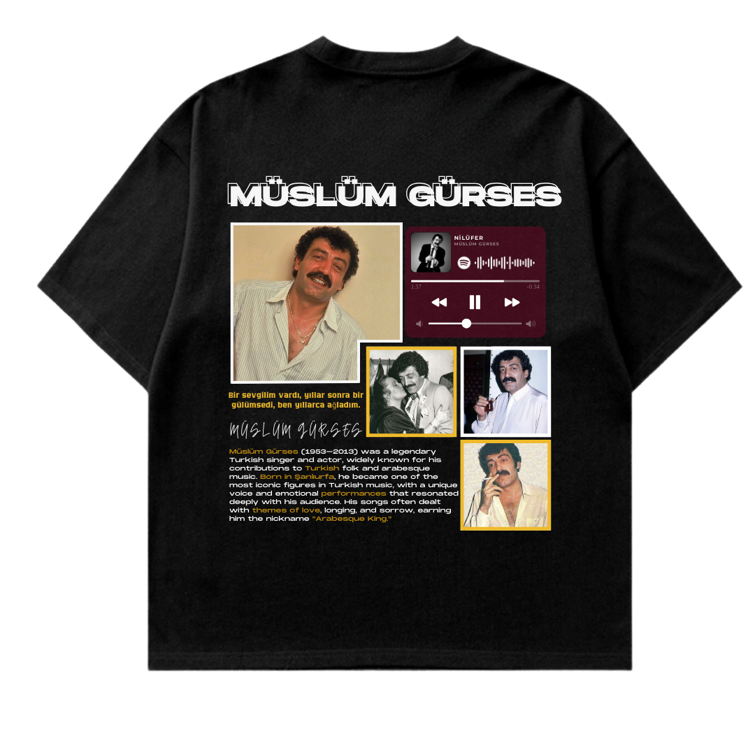 VISTELLA™ Kişiye Özel Oversize Müslüm Gürses T-shirt
