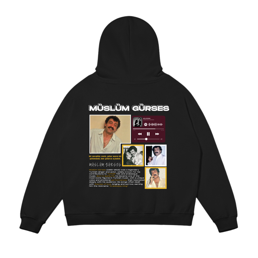 VISTELLA™ Kişiye Özel Oversize Müslüm Gürses Hoodie