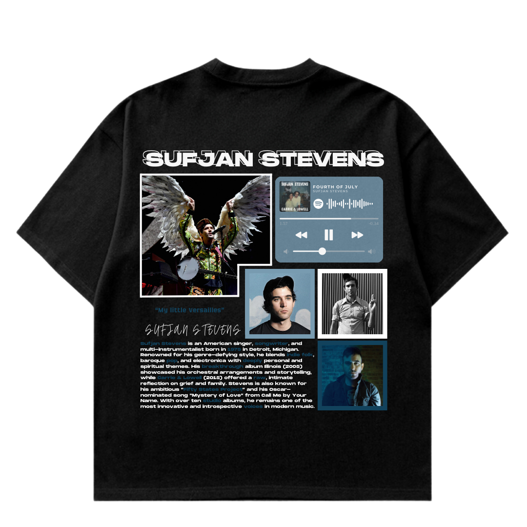 VISTELLA™ Kişiye Özel Oversize Sufjan Stevens T-shirt