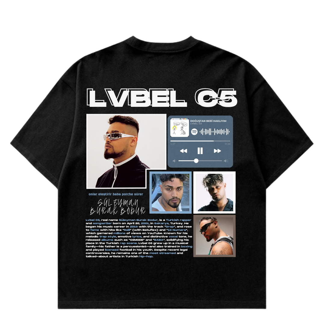 VISTELLA™ Kişiye Özel Oversize Lvbel C5 T-shirt