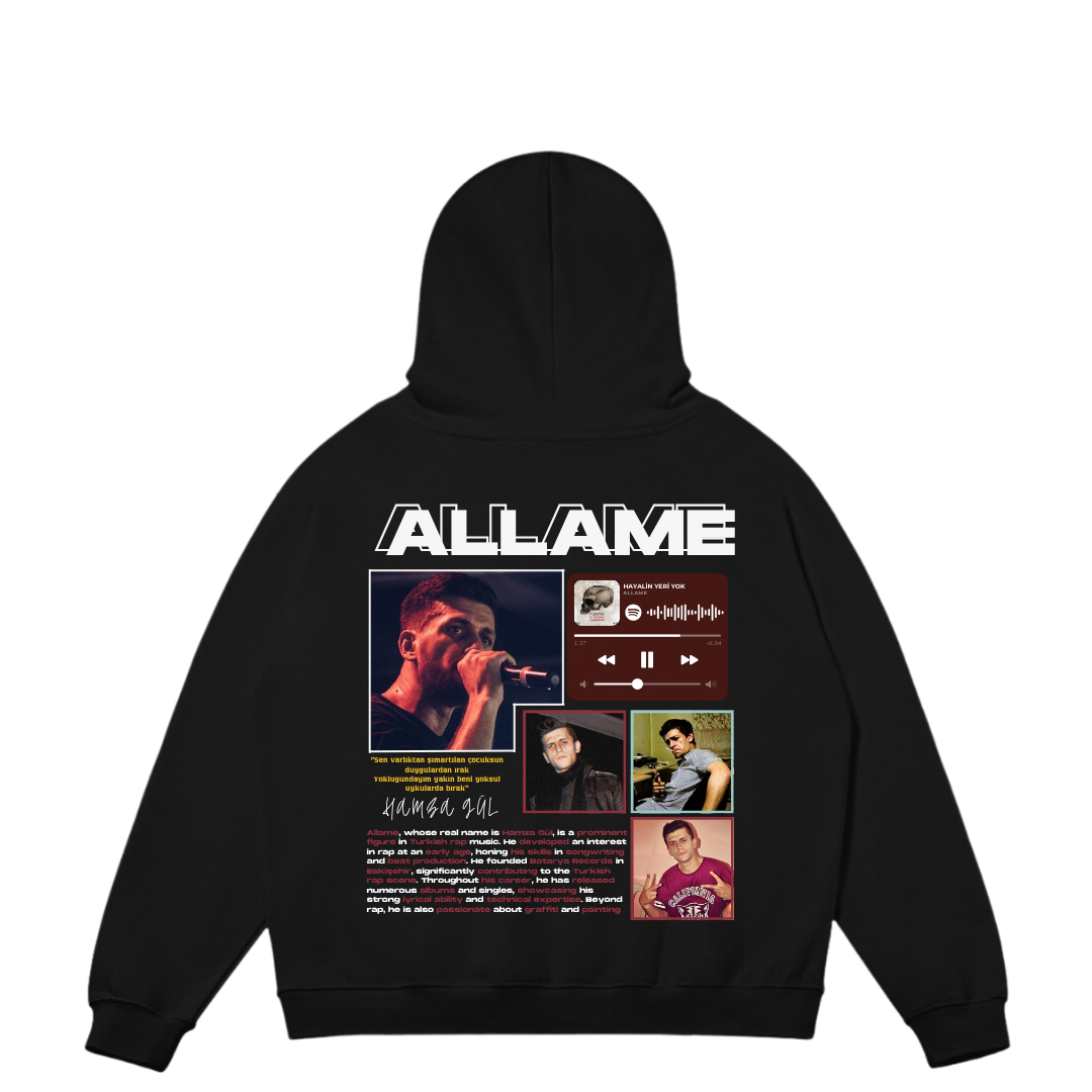 VISTELLA™ Kişiye Özel Oversize Allame Hoodie