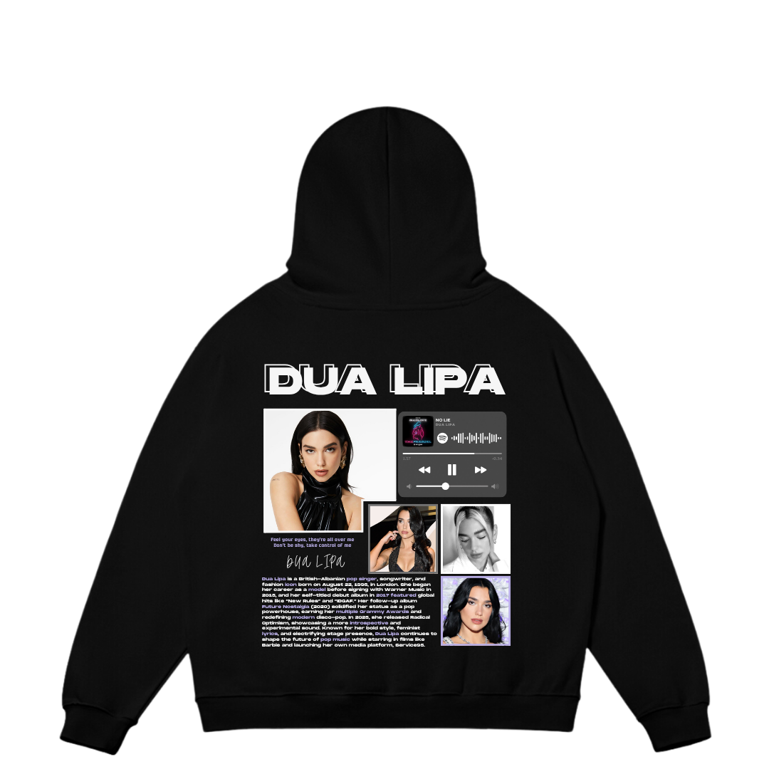 VISTELLA™ Kişiye Özel Oversize Dua Lipa Hoodie