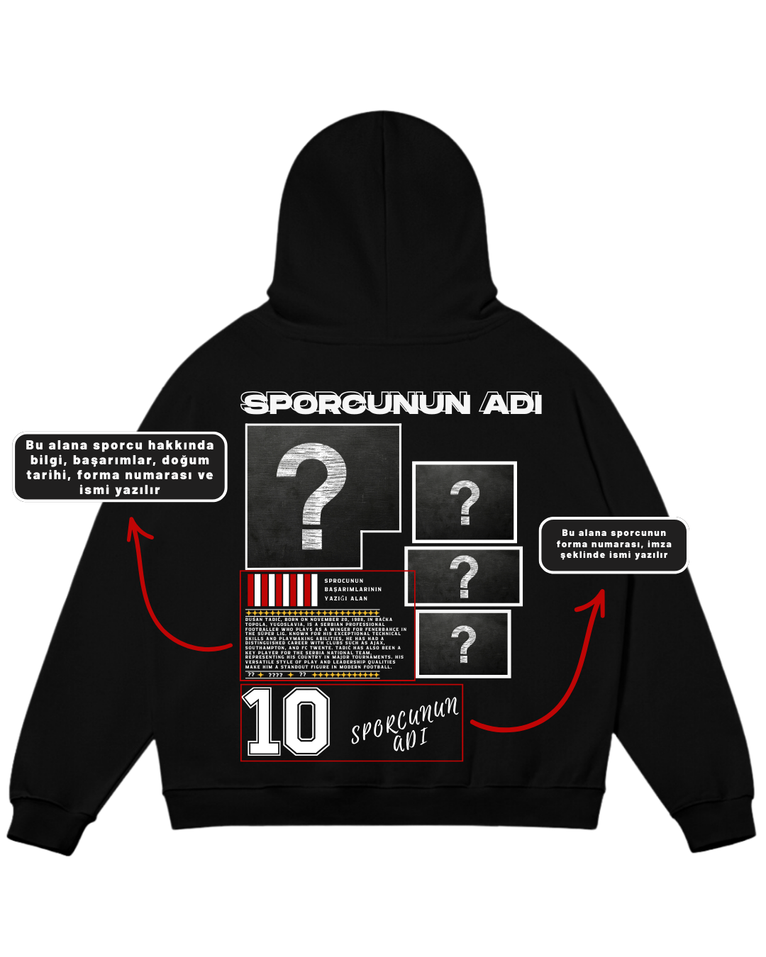 VISTELLA™ Özel Oversize Sporcu Hoodie