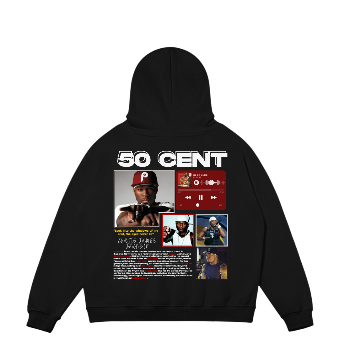 VISTELLA™ Kişiye Özel Oversize 50 Cent Hoodie