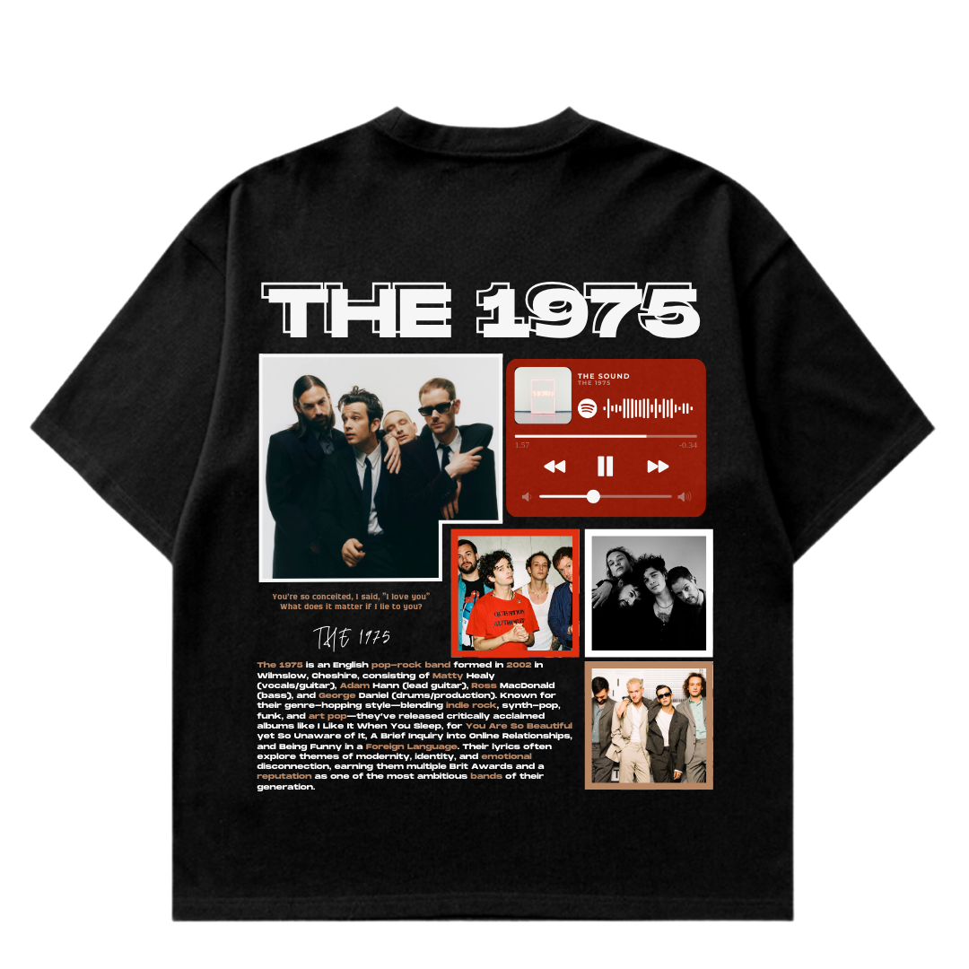 VISTELLA™ Kişiye Özel Oversiz The 1975 T-shirt