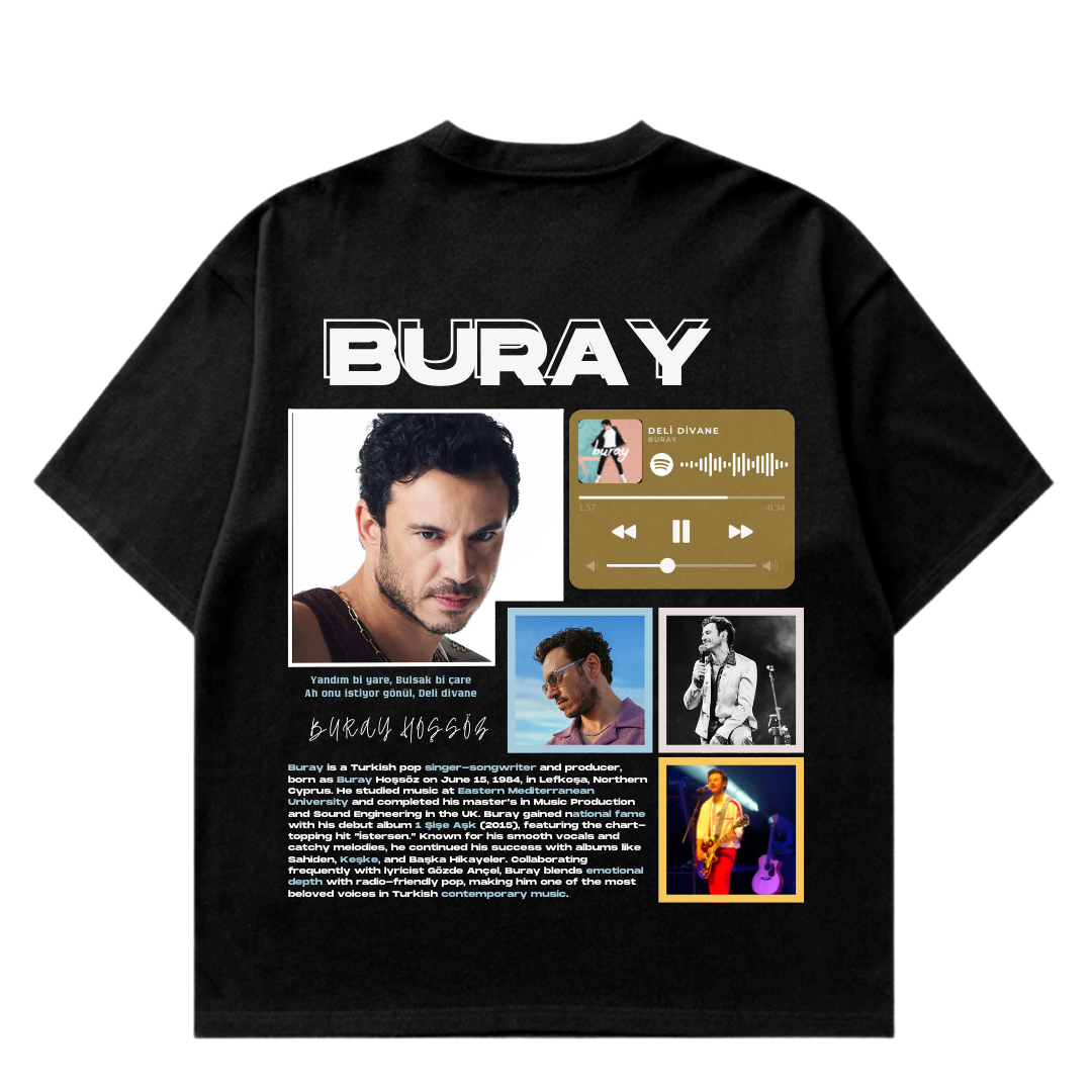 VISTELLA™ Kişiye Özel Oversize Buray T-shirt