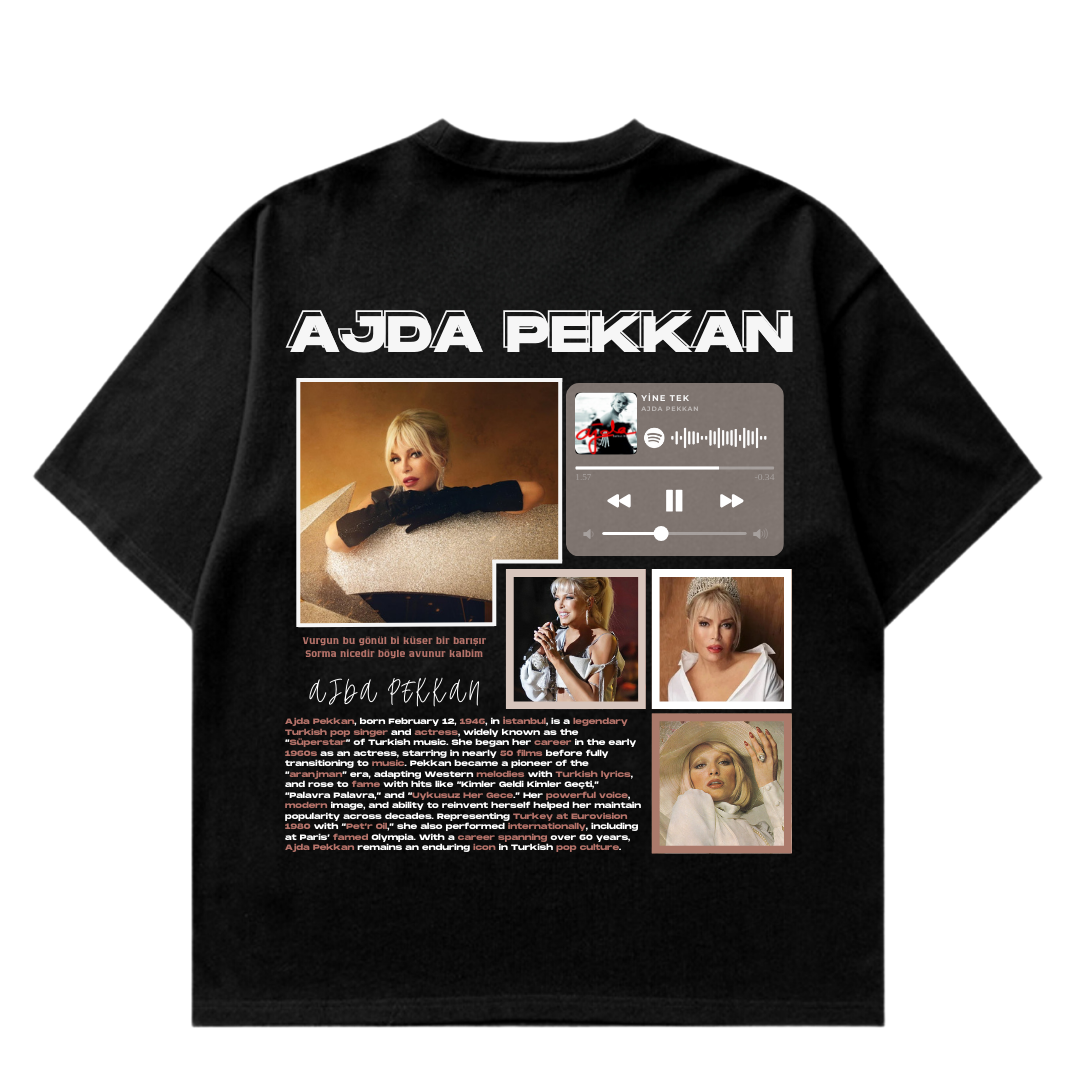 VISTELLA™ Kişiye Özel Oversize Ajda Pekkan T-shirt