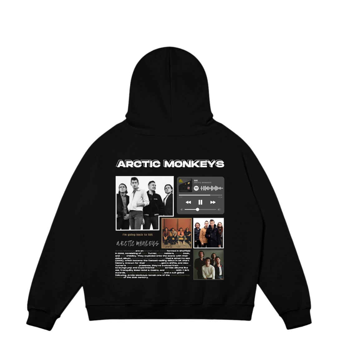VISTELLA™ Kişiye Özel Oversize Artic Monkey's Hoodie