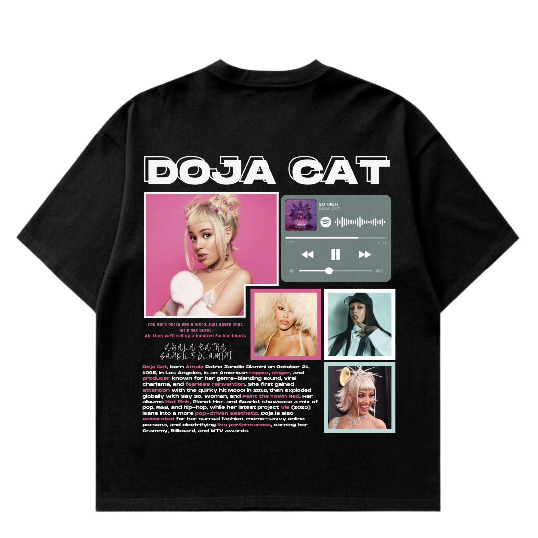 VISTELLA™ Kişiye Özel Oversize Doja Cat T-shirt