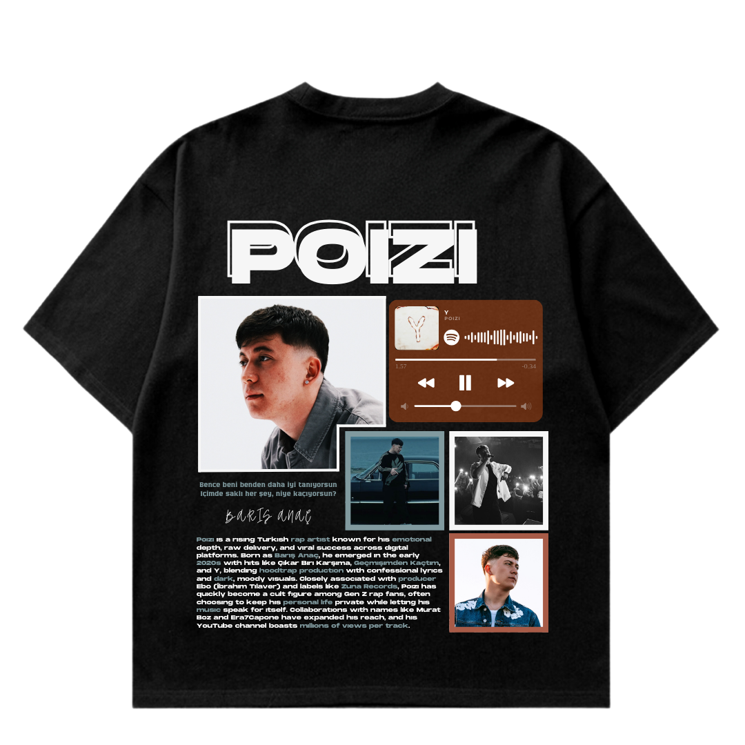 VISTELLA™ Kişiye Özel Oversize Poizi T-shirt