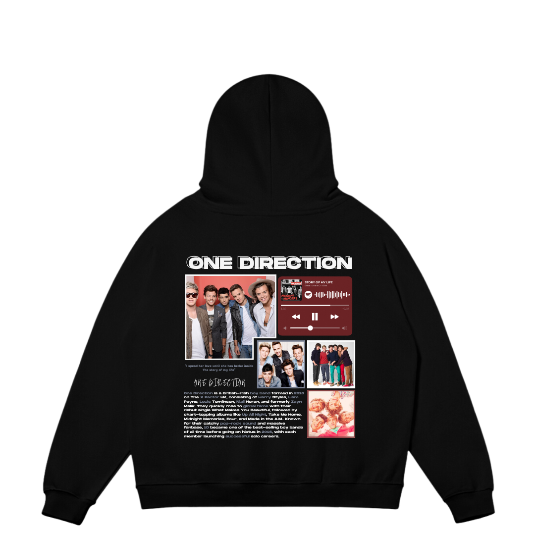 VISTELLA™ Kişiye Özel Oversize One Direction Hoodie