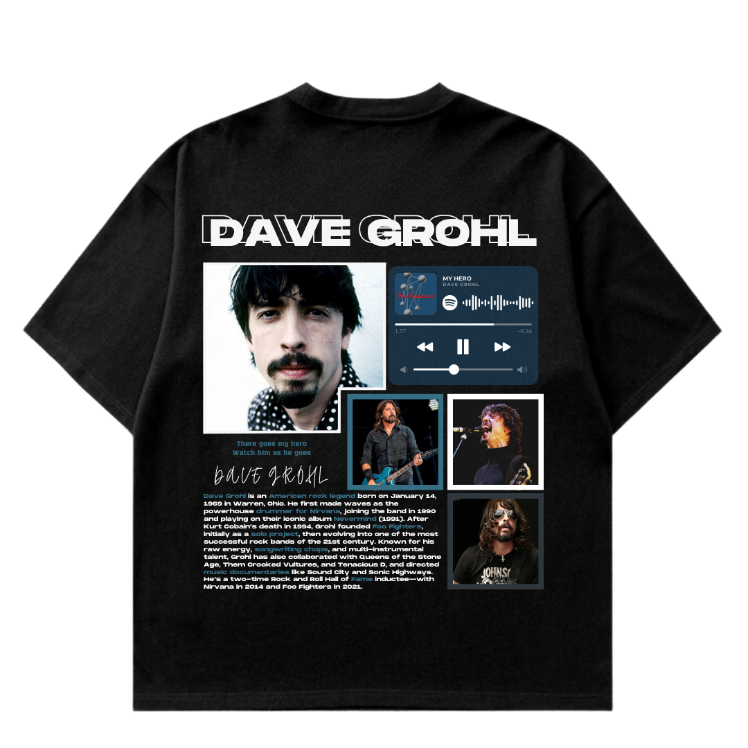 VISTELLA™ Kişiye Özel Oversize Dave Grohl T-shirt