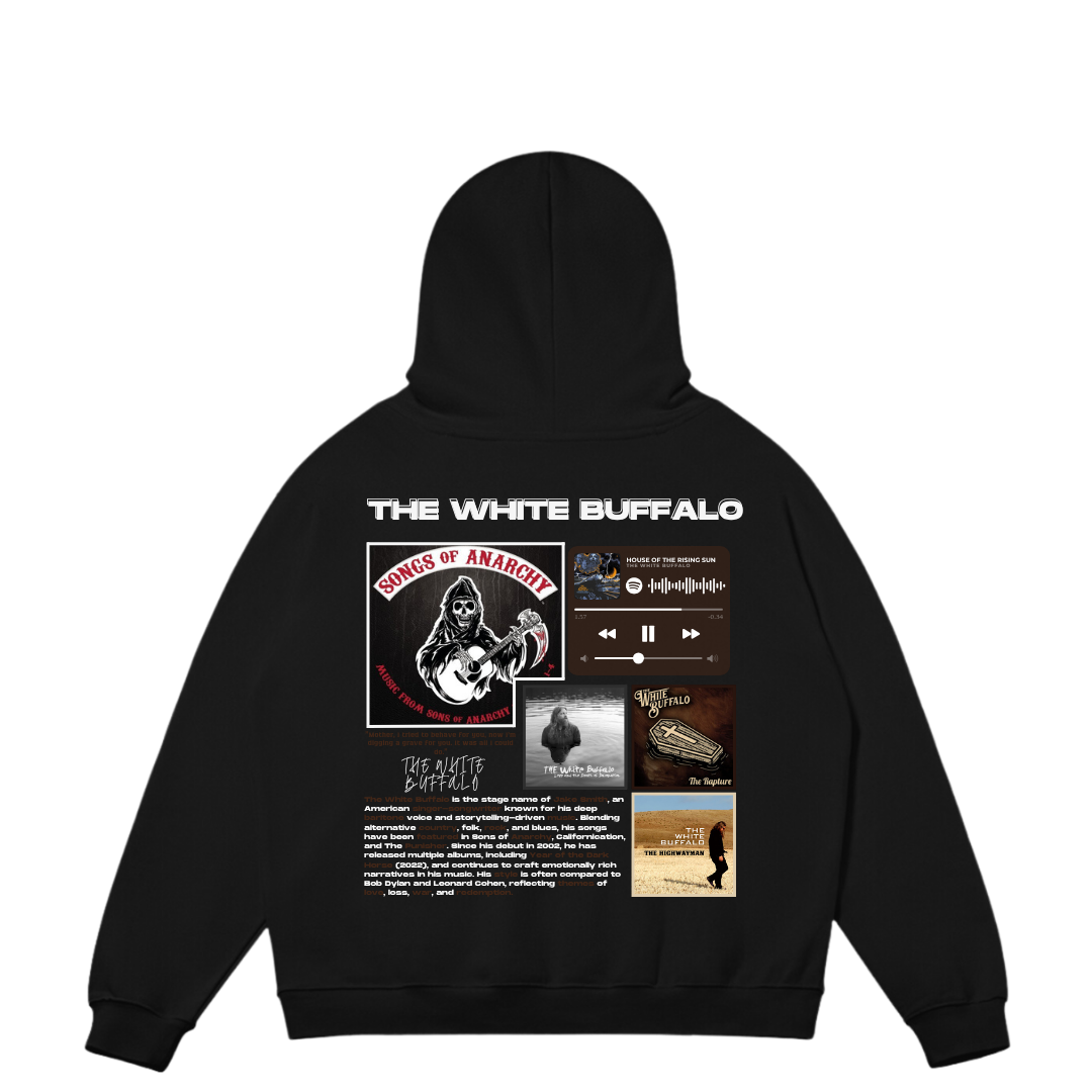 VISTELLA™ Kişiye Özel Oversize The White Buffalo Hoodie