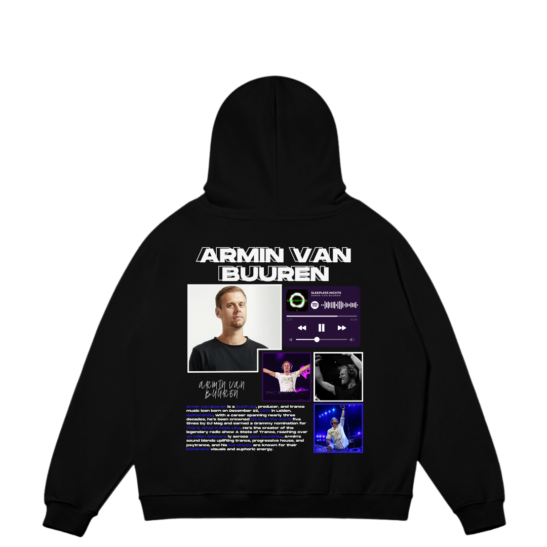 VISTELLA™ Kişiye Özel Oversize Armin Van Buuren Hoodie