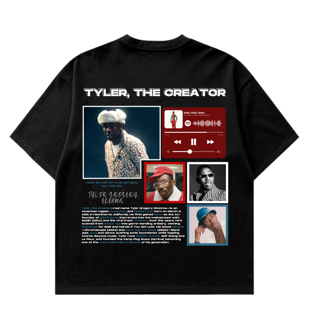 VISTELLA™ Kişiye Özel Oversize Tyler, The Creator T-shirt