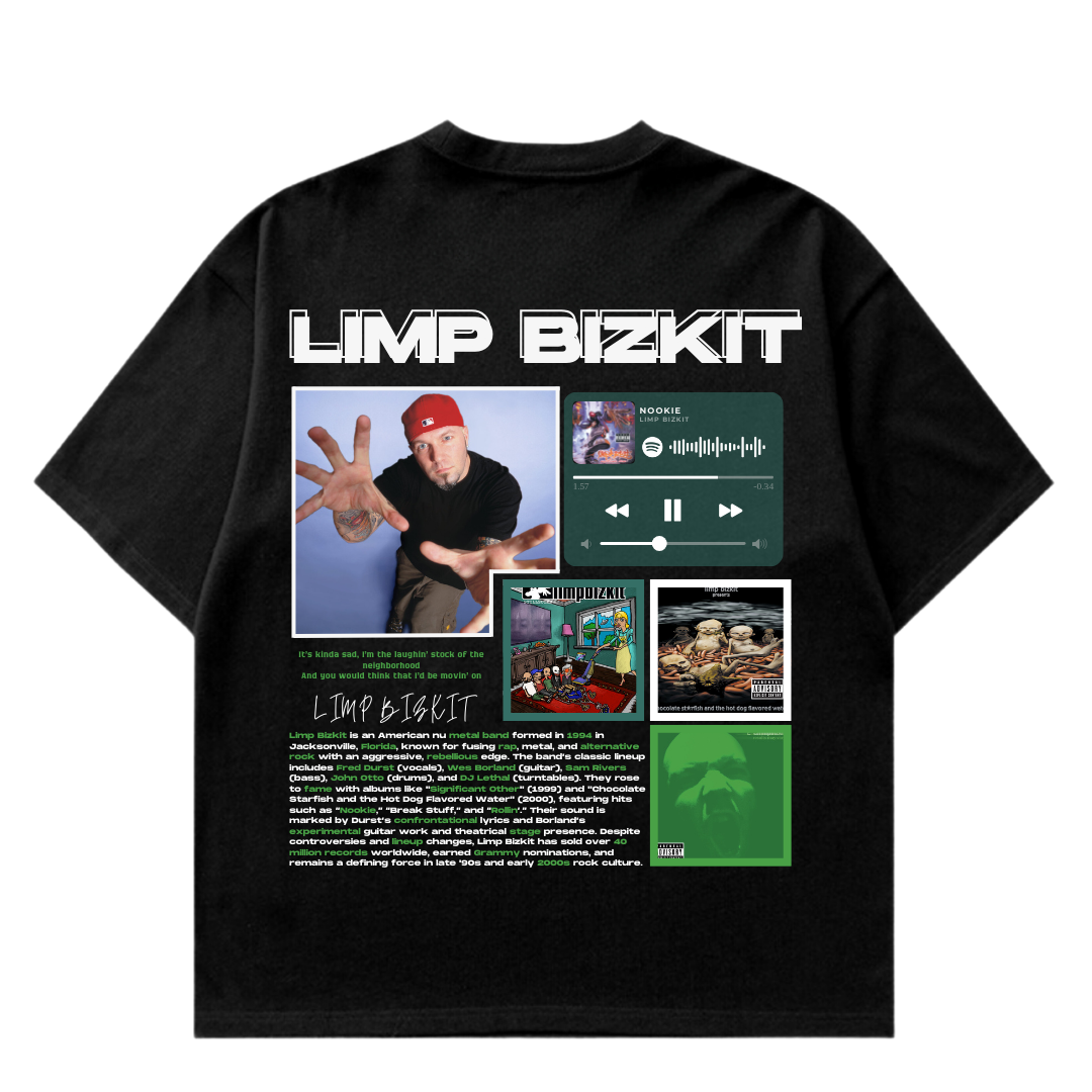VISTELLA™ Kişiye Özel Oversize Limp Bizkit T-shirt