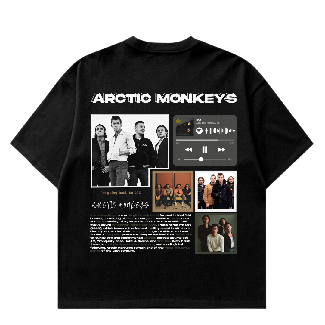 VISTELLA™ Kişiye Özel Oversize Artic Monkeys T-shirt