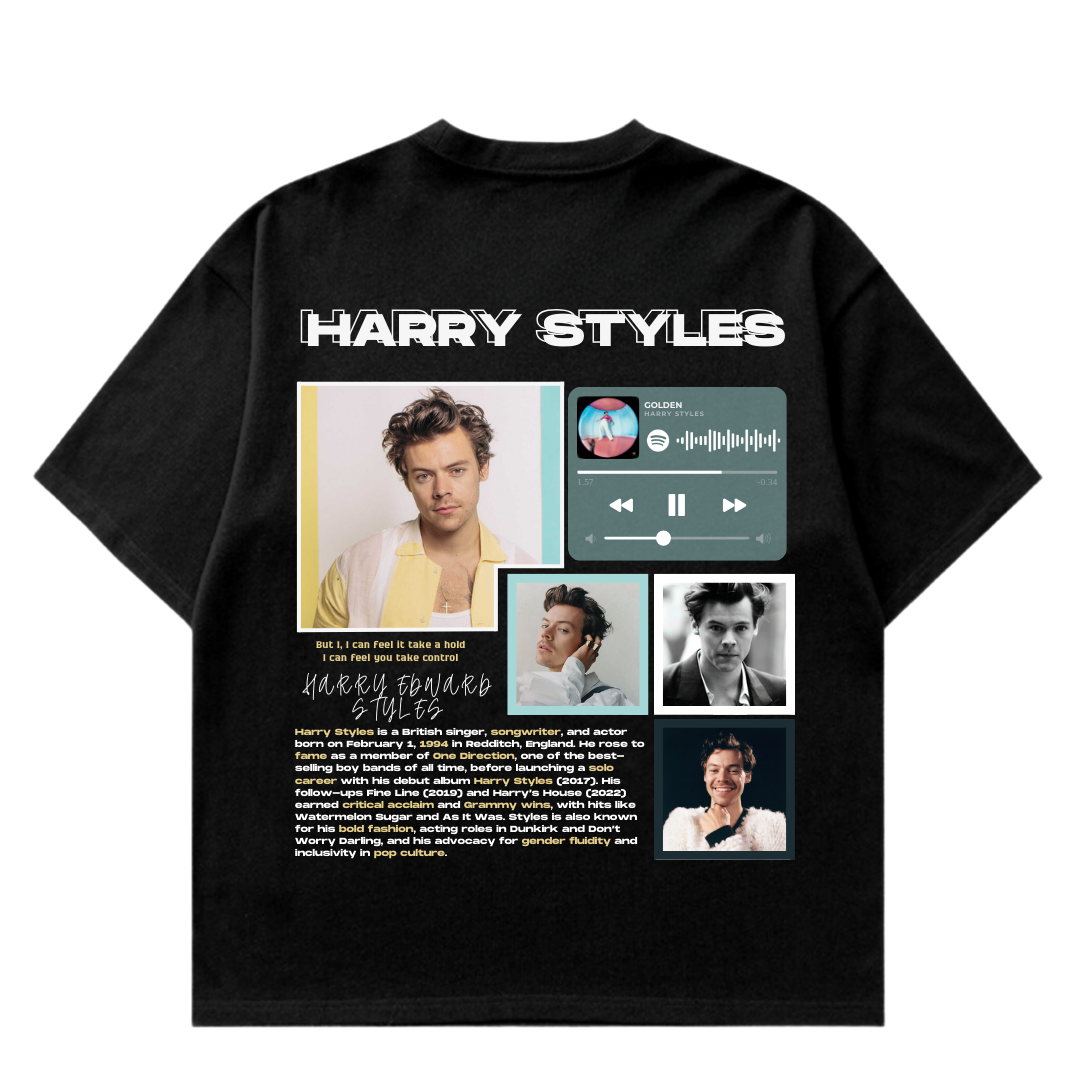 VISTELLA™ Kişiye Özel Oversize Harry Styles T-shirt