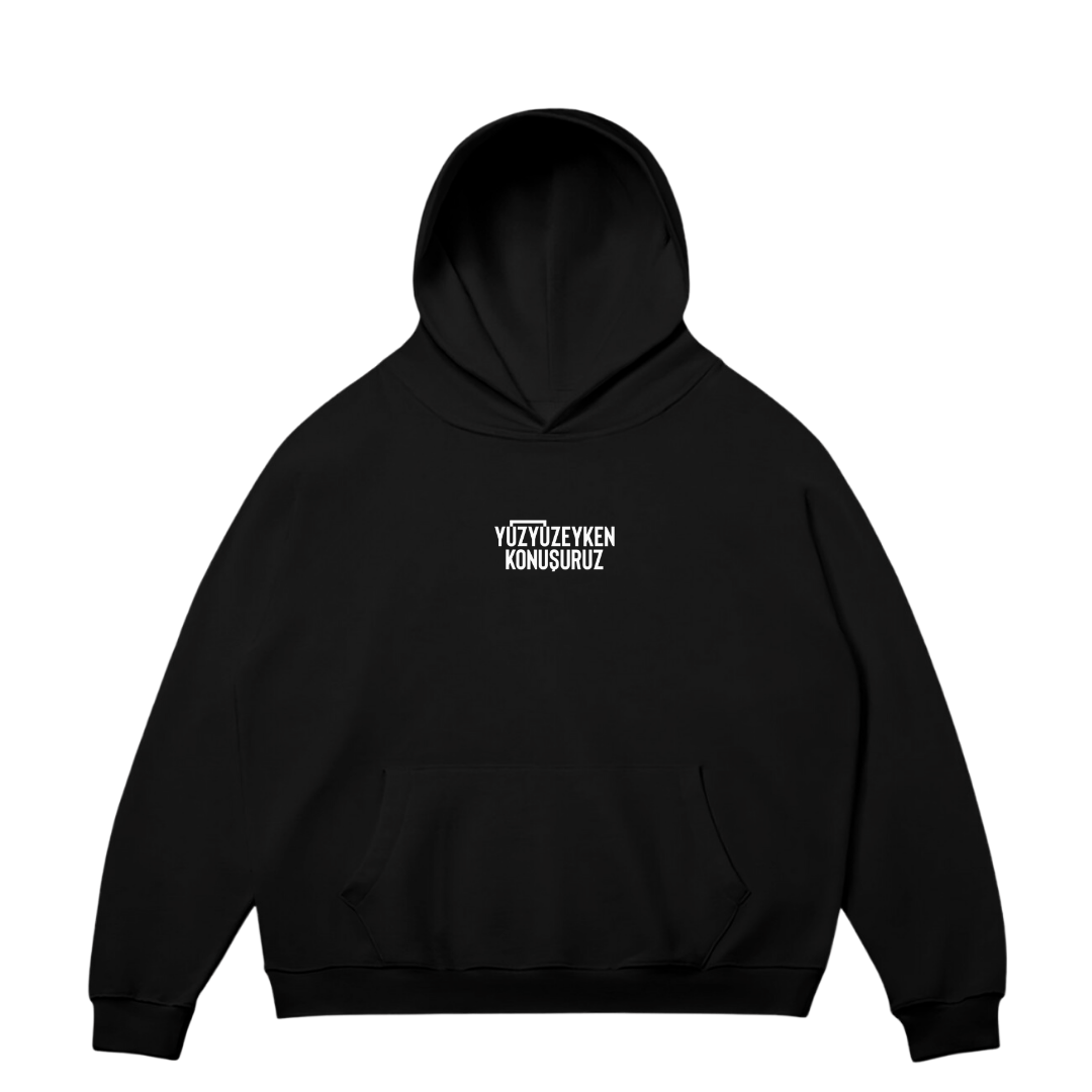 VISTELLA™ Kişiye Özel Oversize Yüzyüzeyken Konuşuruz Hoodie